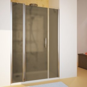 LUX DOOR GK-603-CH02 хром блестящий стекло бронзовое матовое