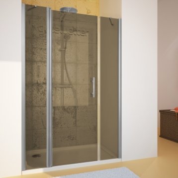 LUX DOOR GK-603-CH02 хром матовый стекло бронзовое