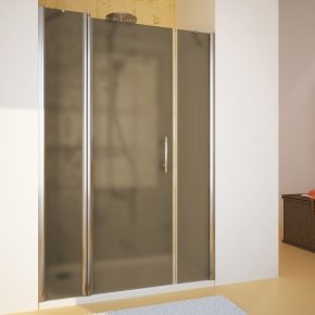 LUX DOOR GK-603-CH02 хром блестящий стекло бронзовое матовое