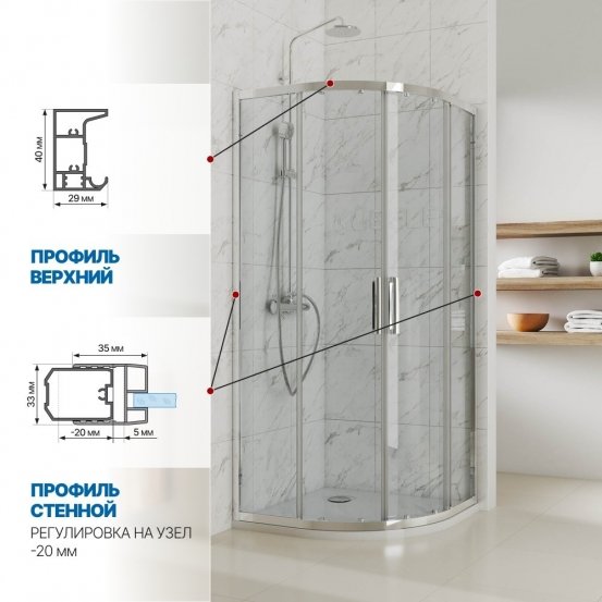 Инфографика 3 KÜBELE DE018R хром блестящий стекло бесцветное