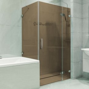 LUX SQUARE GK-003V-2522-CH02 хром блестящий стекло бронзовое правое открывание двери