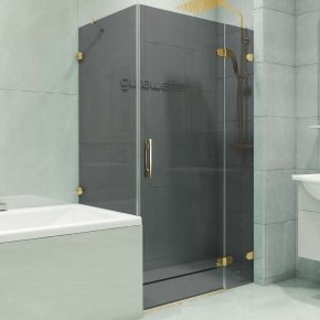 LUX SQUARE GK-003V-2522-CH02 золотой металлик стекло графитовое правое открывание двери