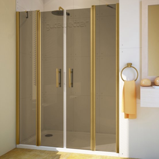 LUX DOOR GK-604-CH02 золотой металлик стекло бронзовое