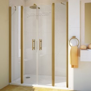 LUX DOOR GK-604-CH02 золотой металлик стекло выбеленное