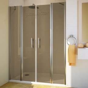 LUX DOOR GK-604-CH02 хром блестящий стекло бронзовое