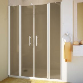 LUX DOOR GK-604-CH02 белый матовый стекло бронзовое матовое