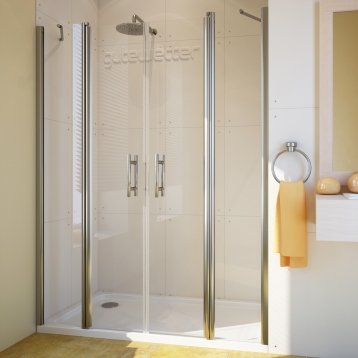 LUX DOOR GK-604-CH02 хром блестящий стекло бесцветное