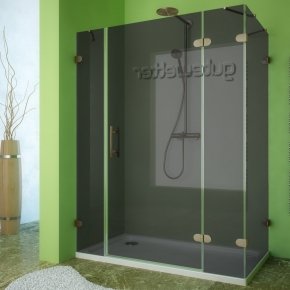 LUX RECTAN GK-004B-CH02 бронзовый стекло графитовое правое открывание двери