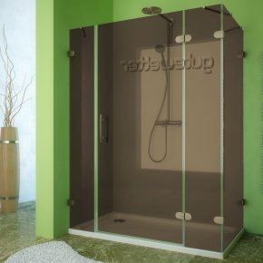 LUX RECTAN GK-004B-CH02 бронзовый стекло бронзовое правое открывание двери