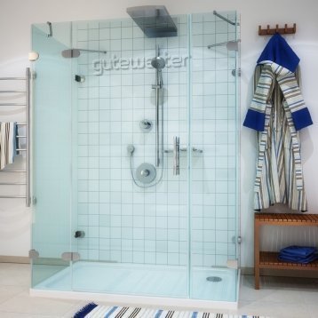 LUX RECTAN GK-005A-CH02 хром блестящий стекло бесцветное левое открывание двери