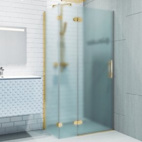 LUX SQUARE GK-883PGS-CH02 золотой металлик стекло матовое левое открывание двери