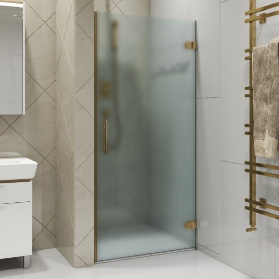 LUX DOOR GK-001-CH02 бронзовый стекло матовое правое открывание двери