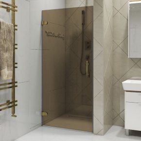 LUX DOOR GK-001-CH02 золотой гальванический стекло бронзовое левое открывание двери