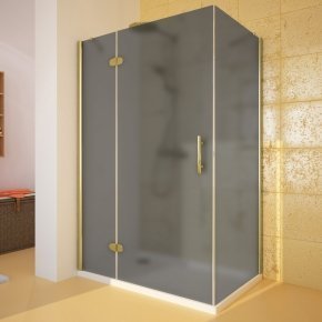 LUX RECTAN GK-103-CH02 золотой металлик стекло графитовое матовое левое открывание двери