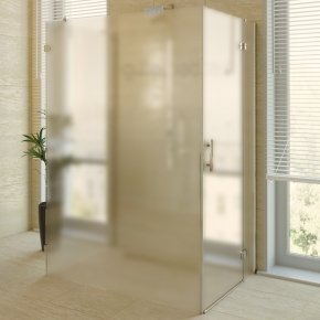 LUX SQUARE GK-104CP-CH02 хром блестящий стекло матовое правое открывание двери