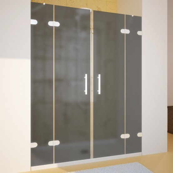 LUX DOOR GK-004-CH02 белый матовый стекло графитовое матовое