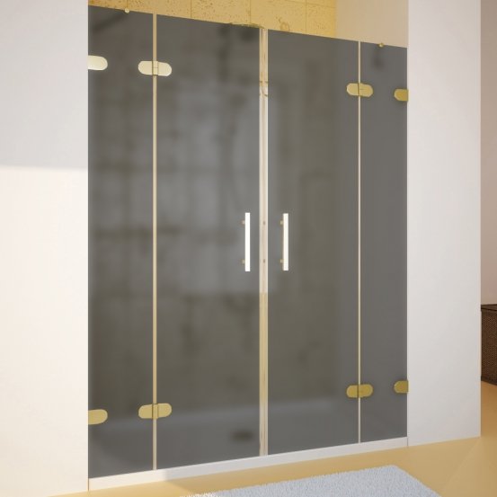 LUX DOOR GK-004-CH02 золотой металлик стекло графитовое матовое