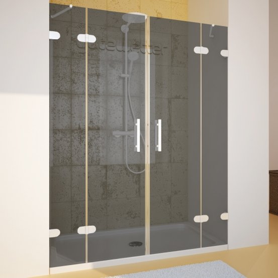 LUX DOOR GK-004-CH02 белый матовый стекло графитовое