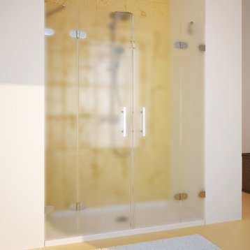 LUX DOOR GK-004-CH02 хром блестящий стекло матовое