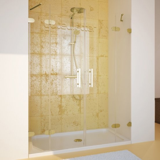 LUX DOOR GK-004-CH02 золотой металлик стекло бесцветное