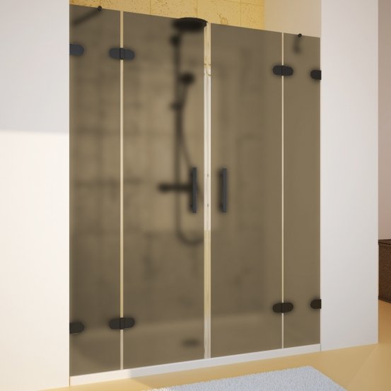 LUX DOOR GK-004-CH02 черный матовый стекло бронзовое матовое