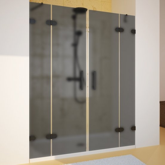 LUX DOOR GK-004-CH02 черный матовый стекло графитовое матовое