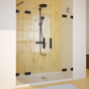 LUX DOOR GK-004-CH02 черный матовый стекло матовое
