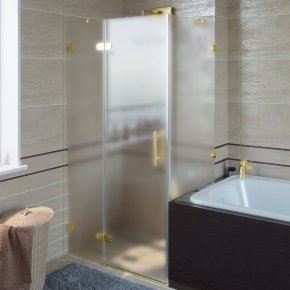 LUX SQUARE GK-003V-CH02 золотой металлик стекло матовое левое открывание двери