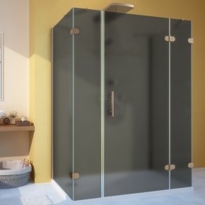 LUX RECTAN GK-105A-CH02 бронзовый стекло графитовое матовое правое открывание двери