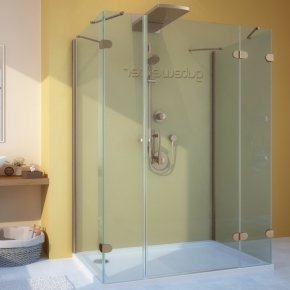 LUX RECTAN GK-105A-CH02 бронзовый стекло выбеленное правое открывание двери