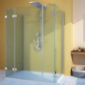 LUX RECTAN GK-105A-CH02 хром матовый стекло матовое левое открывание двери