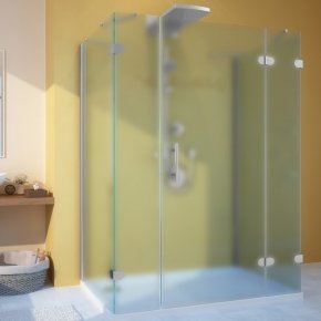 LUX RECTAN GK-105A-CH02 хром матовый стекло матовое правое открывание двери