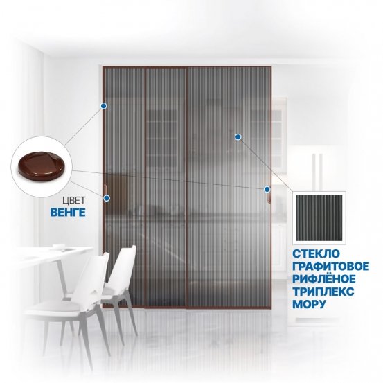 Раздвижная межкомнатная перегородка Soft Glide Door IQ-10.308.6