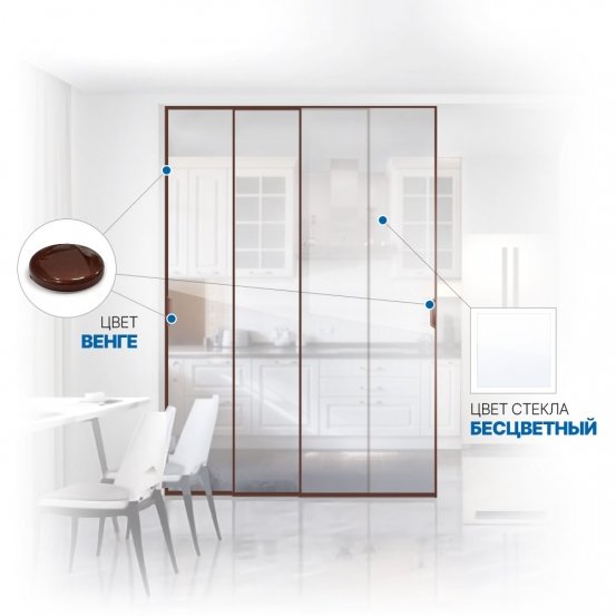 Раздвижная межкомнатная перегородка Soft Glide Door IQ-08.304.3