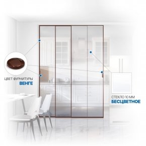 Soft Glide Door IQ-10.304.3 венге стекло бесцветное