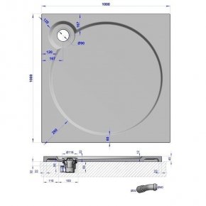 GW Deluxe 100x100x4 Q-Grey #2