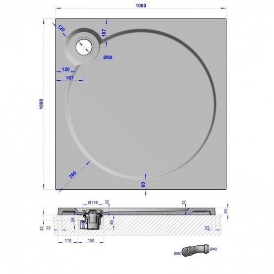 GW Deluxe 100x100x4 Q-Sand #2