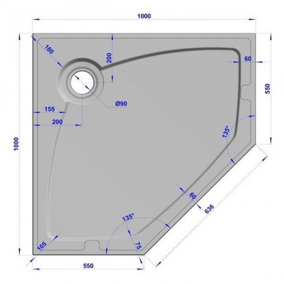 GW Deluxe 100x100x4 P-Grey #6