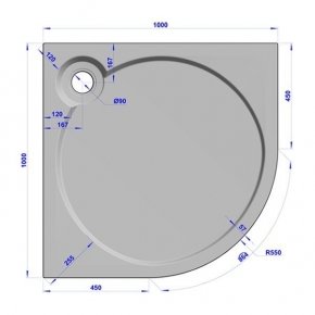 GW Deluxe 100x100x16 R-Grey #8