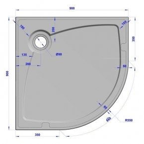 GW Deluxe 90x90x4 R-Sand #6