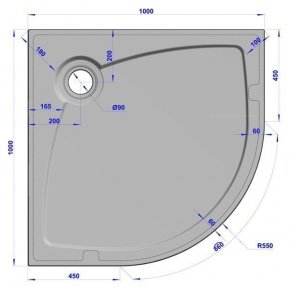 GW Deluxe 100x100x4 R-Grey #6