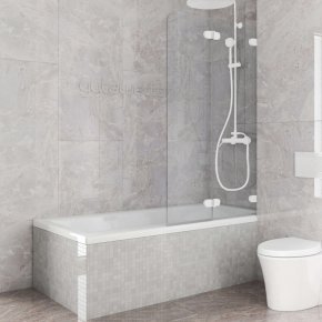 LUX PEARL GV-002A-2522B белый матовый стекло выбеленное правое открывание двери
