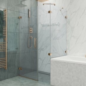 LUX RECTAN GK-003AV-CH02 бронзовый стекло выбеленное левое открывание двери