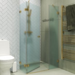 LUX RECTAN GK-003AiN-2522 золотой металлик стекло матовое левое открывание двери
