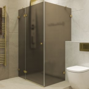LUX RECTAN GK-003GC-2522V золотой металлик стекло бронзовое матовое левое открывание двери