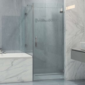 LUX RECTAN GK-002V-2511-CH02 хром блестящий стекло выбеленное правое открывание двери