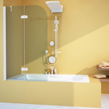 LUX PEARL GV-102AP белый матовый стекло бесцветное левое открывание двери