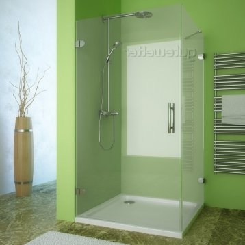 LUX RECTAN GK-001-CH02 хром блестящий стекло выбеленное левое открывание двери