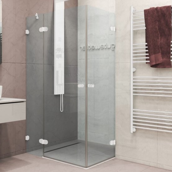 LUX RECTAN GK-003GC-2511 белый матовый стекло выбеленное левое открывание двери