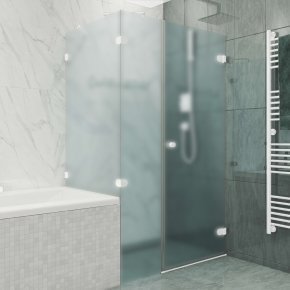 LUX RECTAN GK-003AV белый матовый стекло матовое правое открывание двери